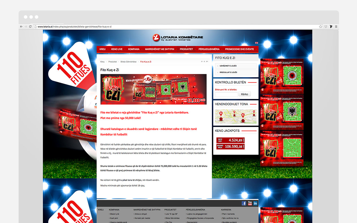Albanian Business Partner,Lotaria kombetare